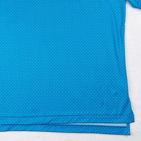 Peter Millar Men's Large Summer Comfort Blue Polka Dot Golf Polo Shirt NEW - Picture 6 of 12